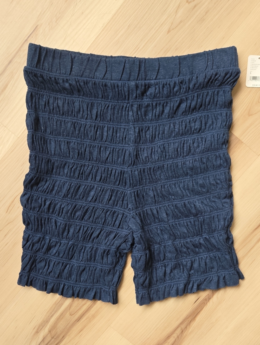 NWT Free People Beach Smocked Bloomer Shorts, Bkue, Size Small